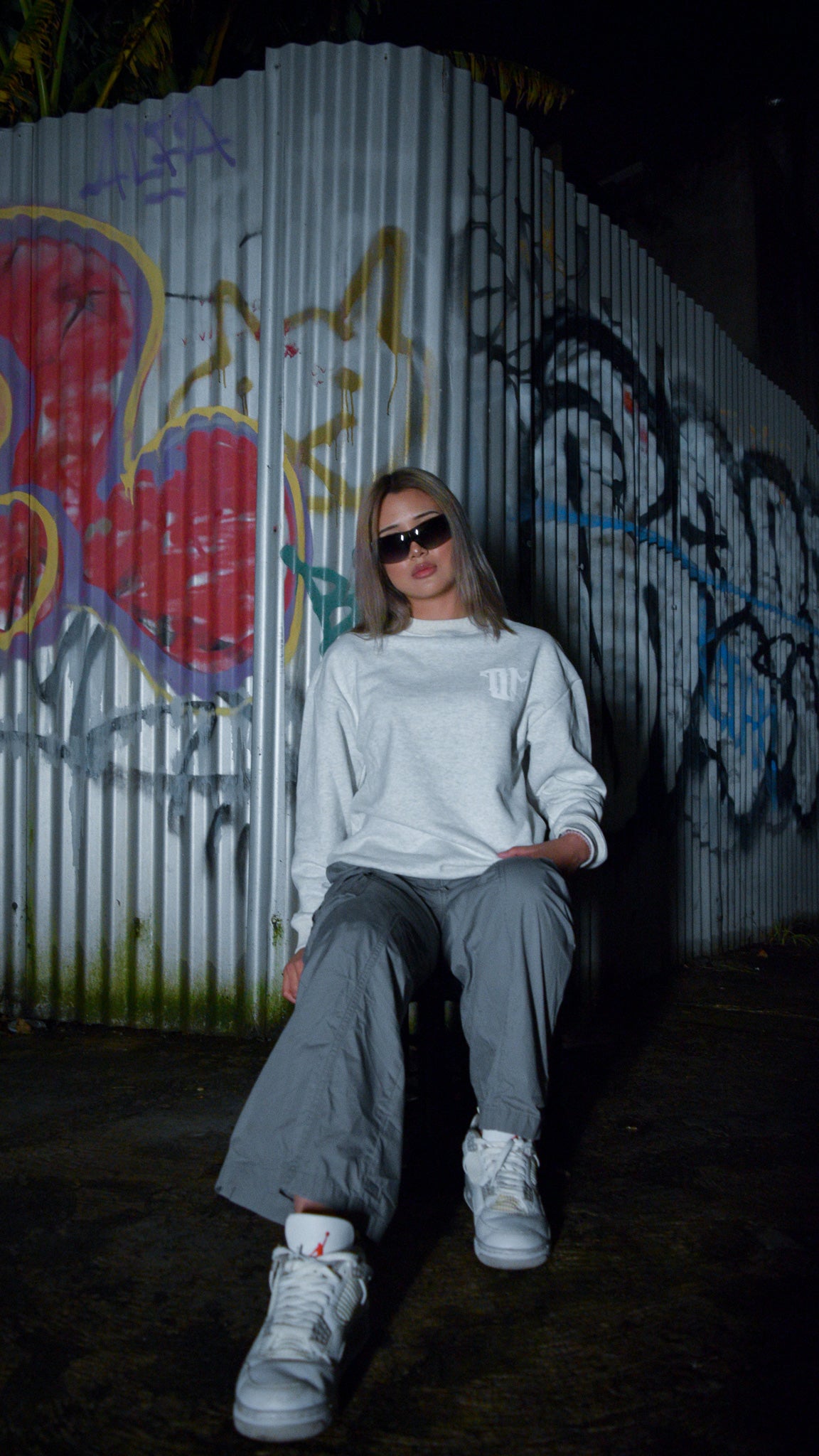 CROSSBACK CREWNECK - MARBLE